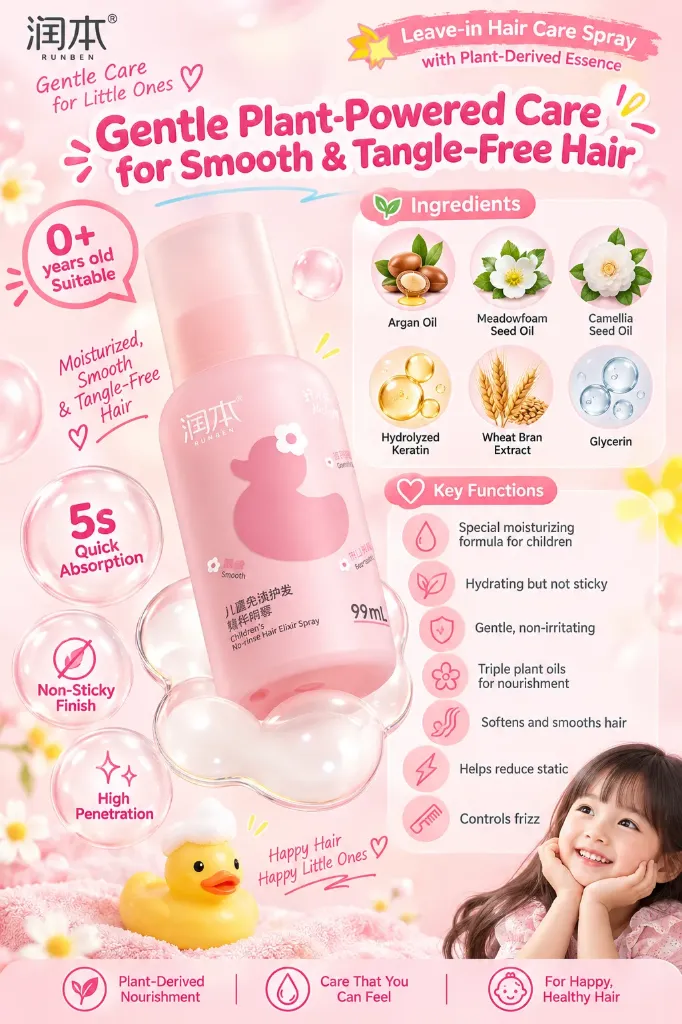 RUNBEN Children's Hair Essence Spray