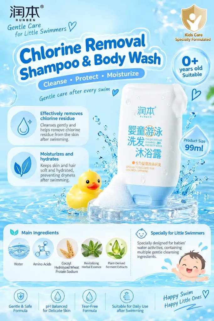 RUNBEN Chlorine Removal Shampoo & Body Wash